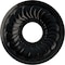 Ekena Millwork Blackthorn Ceiling Medallion (Fits Canopies up to 4 7/8"), 11 3/4"OD x 3 5/8"ID x 1"P, Jet Black CM11BLBLF - alternate 1